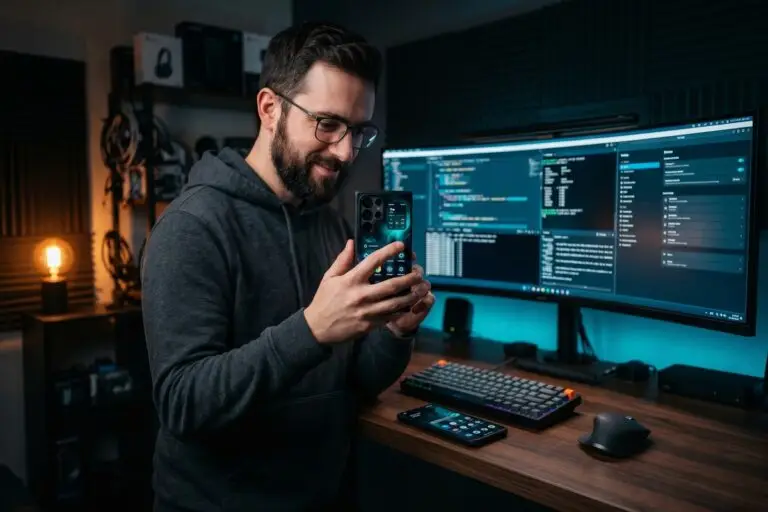 Power user exploring Android customization options on a smartphone in 2026