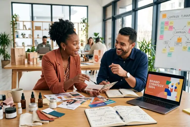 Two brands collaborating on a co-marketing strategy to expand digital reach
