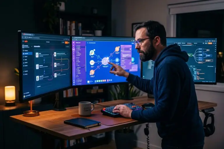 Multi-platform AI automation workflow chaining across connected tools and platforms