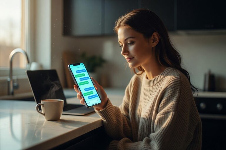RCS vs SMS messaging comparison shown on two smartphones side by side